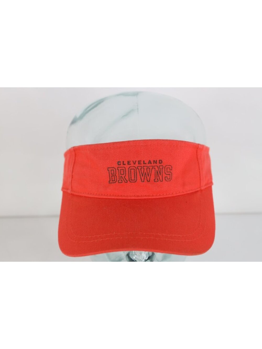 Vintage 90s Faded Spell Out Cleveland Browns Football Visor Hat Cap Orange